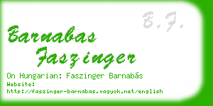 barnabas faszinger business card